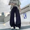 Jeans Americano de Perna Larga para Homens e Mulheres 2026 Emagrecedor Solto Confortável Reto Versátil Calças de Comprimento Total Adolescentes