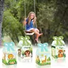 Kz049 Exportación Animales de la Selva León Tigre Elefante Fiesta Dulces Regalo Corazón Estéreo Caja de Cartón Blanca