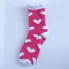 Nuevos Calcetines Cálidos de Coral Fleece para Otoño e Invierno, para Casa, Suelo y Dormir; Calcetines Rayados de Corazón hasta la Pantorrilla para Mujer, Mitad de Felpa