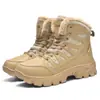 Botas Altas Cortas Cálidas de Talla Grande Nuevas, Zapatos de Algodón, Botas de Nieve, Botas de Exterior con Forro de Polar para Hombre, Zapatos de Hombre