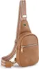 Bolso de Hombro de Cuero para Mujer Bolso Cruzado Bolso de Cintura Moda Casual Versátil Bolso de Pecho para Mujer Bolso Lion Ling
