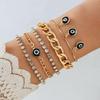 Conjunto de Pulseiras Boêmias Olho do Diabo Transfronteiriças, Designer Olho de Contas Redondas Pulseira Multicamadas Atacado