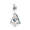 Suministro de Aliexpress Moda Europea y Americana Cobre Plateado Accesorios DIY Torre Eiffel de París Avión Maleta Colgante de Perlas