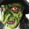 Noite escura de Halloween fangya Máscara de bruxa de terror olho vermelho avó bruxa máscara de bruxo de látex senhora idosa