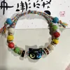 Pulsera trenzada artística étnica estilo chino nuevo de Jingdezhen para mujer, estilo antiguo, tendencia nacional, sensación de alta gama, ajustable, hecha a mano, finamente elaborada