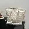 Bolsa Tote Tendência Estilo Coreano Outono 2025 Nova Grande Capacidade Elegante de Ombro Único ou Sob o Braço Bolsa de Mão com Letra em Relevo