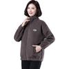 Chaqueta Nueva de Cachemir de Invierno para Mujer Chaqueta Gruesa Cálida de Cachemir Acolchada de Algodón Estilo Occidental Holgado con Capucha Cachemir de Grano Traje de Madre