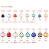 Acessórios de Joia Exquisitos Estilo Coreano com Dupla Pendência de Cobre Puro com Bordas de Vidro Colorido Dupla Face Materiais Manuais DIY Pingente de Colar