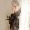 Lingerie sexy borboleta pijamas sexy femininos camisola de chiffon transparente de três pontos roupa de casa roupa de abrir arquivo terno de tirar livre 7