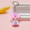 5525 # Chaveiro de Desenho Kuromi de Chá com Leite, Decoração de Bolsa, Pequeno Presente da Temporada de Formatura