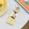Porta-Cartão de Refeição Escolar, Cartão de Ônibus, Cartão de Acesso, Porta-Cartão Octopus do Metrô, Pingente de Mochila, Retrátil, Cartoon Sanrio de Cabeça Grande