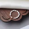 Anel de Pérola de Água Doce Natural Estilo Novo Original Carimbo de Dedo Ajustável Design Clássico Pulseira Versátil Personalidade