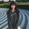 Moletom com capuz estilo coreano e retrô americano de estrela e listras 2026 para mulheres, apresentando um design solto e estiloso e um visual único e de nicho para o outono