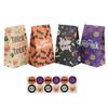 Embalagem à prova de óleo de papel kraft Saco de papel de Halloween Saco de fundo quadrado universal saco para viagem saco de comida saco de papel de embalagem