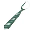 Corbata JK Corbata de Uniforme Estudiantil Rayas Corbata de Uniforme Oscuro Estilo Preppy Harry Potter Color Puro Corbata Perezosa