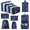 Bolsa de almacenamiento para viajes transfronterizos, set de neceser, bolsa de almacenamiento organizadora de ropa para equipaje de siete piezas, bolsa de almacenamiento de viaje