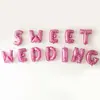 Balão de filme de alumínio para decoração de casamento, pacote com letras, layout de casamento, liquidação especial, eu te amo