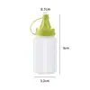 Cuatro Juegos de Cajas de Condimentos, Botellas Transparentes para Exprimir Salsa, Botellas para Condimentos, Frascos Dispensadores de Condimentos para Cocina, Botellas para Exprimir Salsa