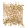 Venta Caliente Transfronteriza 25 Piezas Elegante Creativo Desechable Bambú Bar ktv Señal para Cóctel Fruta Linda Sushi Bambú