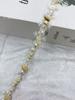 Nueva Exquisita Decoración de Ropa de Encaje con Perlas de Piedra Blanca Calada Accesorios de Encaje Plisado Elástico DIY