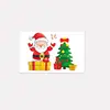 Pegatinas de Tatuaje Navideñas Creativas de Dibujos Animados Lindos de Santa Claus y Árbol de Navidad Transfronterizas