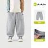 Dududu Casa Calças Infantis Esportivas Outono Roupa Infantil Calças Longas Largas Outono Bebê Calças Casuais Macias Criança Pequena Versátil