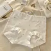 Roupa Íntima 100% Algodão para Meninas, 10A Antibacteriana com Entrepernas Estendido, Algodão para Bebê Classe A, Boxer Floral de Cintura Alta para Mulheres, Tamanho Grande