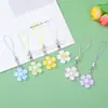 Llavero Creativo de Flor con Cierre de Langosta Resina de Colores Flor de Cerezo DIY Accesorios para Joyería de Cuentas Colgante para Bolso Venta al por Mayor