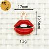 Labios rojos DIY accesorios de joyería coreana colgante de aleación de aceite de doble cara colgante pequeño serie estilo fragancia pequeña cuerda para el cabello colgante pequeño