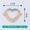 Atacado Novo Criativo Colar Pulseira Pingente de Duplo Coração com Strass Pequeno Acessório Joias Peças para DIY