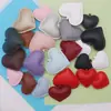 Llavero creativo de cuero con forma de corazón tridimensional, varios tamaños, charm simple para bolso, accesorio para ropa