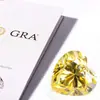 Piedras sueltas de moissanita en forma de corazón de colores en color D, rosa, amarillo, azul, rojo, gemas de moissanita accesorios para joyería al por mayor