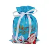 Bolsas de Regalo Navideñas Transfronterizas 2026 Modelo Nuevo Amazon Más Vendido Set de Bolsas de Regalo Navideñas Bolsa con Cordón Bolsa de Dulces