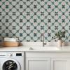 Pegatinas de Azulejos Estilo Bohemio Marroquí Vintage Cocina Baño Pegatinas de Pared Removibles Decoraciones de Pared para el Hogar