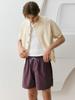 Camisa de Punto de Manga Corta con Solapa Texturizada de Gama Alta para Hombres y Mujeres, Camiseta Cardigan Texturizada Estilo Americano de Verano, Marca de Moda, Manga de Tres Cuartos con Tacto Fresco