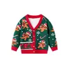 2026 Nuevo Suéter Cardigan de Navidad Hombre de Jengibre Europeo y Americano Otoño e Invierno para Niños y Niñas Chaqueta de Punto para Bebé Ropa Exterior