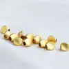 Pulsera de cuentas de cobre color oro de 14K, cuentas retorcidas en espiral, cuentas retorcidas triangulares, accesorios de cuentas