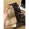 Pantalones de pierna ancha con drapeado en la cintura de encaje para mujer Otoño 2026 Delgados de cintura alta Adelgazantes Versátiles Sueltos Casuales de pierna recta Pantalones deportivos