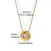 Nuevo Collar Geométrico Cuadrado de Acero Inoxidable para Mujer Moda Europea Americana Cadena para Clavícula de Circonita Cúbica de Color de Alta Gama Joyería al por Mayor