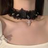 Collar Collar Lolita Femenino Camelia Diablo Gargantilla Cadena Clavícula Abstinencia Maid Spice Collar de Cuello