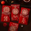 Suprimentos para Celebração de Casamento Envelope Vermelho Casamento Noivado Lembrancinha de Agradecimento Festa da Lua Cheia Envelope Vermelho Veludo Espessado Borla Pacote Vermelho