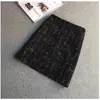 Falda Corta de Cuadros Estilo Chanel para Mujer, Primavera y Otoño, Falda Bodycon de Línea A Adelgazante, Cubre la Piel, Combinada con Botas, Falda Media