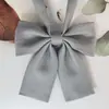 Corbata JK de Color Sólido para Mujer Sin Sarga Básica para Camisa Escolar Combinable Corbata Lazo Rojo Vino Café