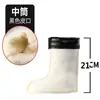 Botas de lluvia forro de terciopelo para hombre cubierta zapatos de agua forro de algodón calcetines cálidos engrosados tubo alto protección laboral botas de lluvia para mujer tubo medio y bajo invierno
