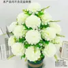 18 Bolas de Glitter Altas, Flores Artificiais, Hortênsias Bordadas à Mão, Flores de Decoração de Sala de Estar de Alto Padrão, Flores para Exibição no Pátio