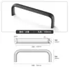 Manija para Equipo Industrial de Aleación de Aluminio Negro Mate Manija de Puerta de Torno Funda para Teléfono Móvil Manija de Gabinete Manija en U para Torno