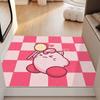 Felpudo Rosa de Entrada de Kirby, Felpudo de Bucle de Seda Cortable Personalizable, Alfombra Resistente al Desgaste, Felpudo de Kirby