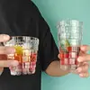 Nuevo estilo ins de nicho Taza apilada vaso de vidrio tallado pagoda vaso de agua con aspecto elegante alivio femenino taza para bebidas frías taza de jugo