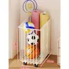 Cesta de Armazenamento para Tapete de Yoga, Cesta de Armazenamento Móvel para Equipamentos de Fitness Domésticos, Suporte de Armazenamento para Raquetes de Badminton, Dobrável