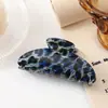 Pinza de Garra con Estampado de Leopardo Vintage Pinza Sencilla para Recogidos Accesorios para el Cabello Acrílicos Grandes Transfronterizos Pinza de Garra de Tiburón Firme Antideslizante